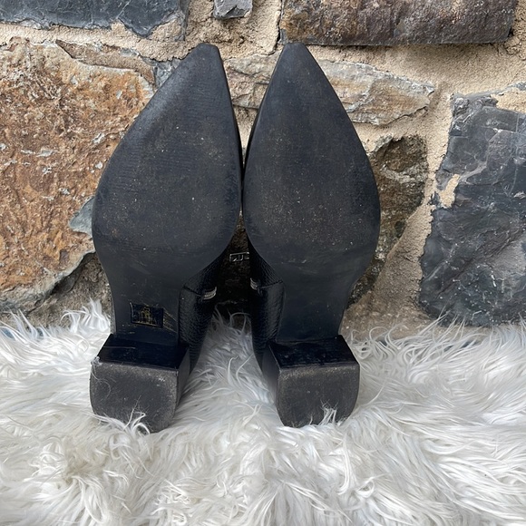 Everlane The Boss Boot Pebbled Black Italian Leather Block Heel size 8.5 - Picture 11 of 13